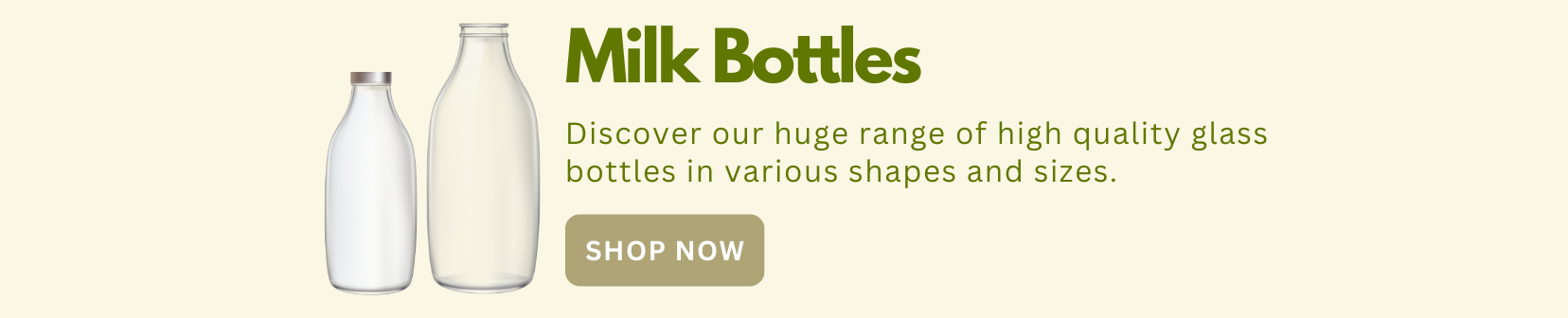 Glass Milk Bottles by Wares of Knutsford